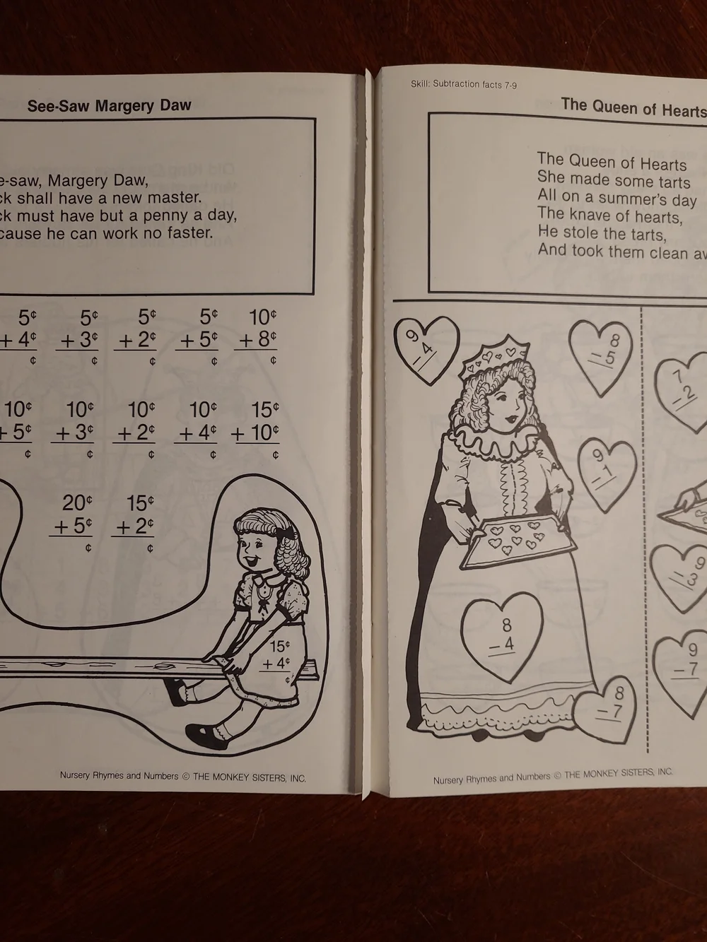 Vtg Nursery Rhymes and Numbers Activity Book Workbook Grade K-2 Unused